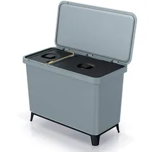KEDEN Recycling-Sortiersystem 57 x 29 x 41 cm 2-tlg. grau