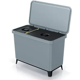KEDEN Recycling-Sortiersystem 57 x 29 x 41 cm 2-tlg. grau