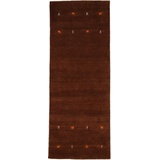 carpetfine Wollteppich Gabbeh Uni, rechteckig, Höhe: 15 mm, reine Wolle, handgewebt, Gabbeh Loom Tiermotiv, auch als Läufer braun