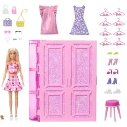 MATTEL HXD58 Barbie Traumkleiderschrank mit Puppe