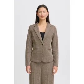 ICHI Kurzblazer IHKATE JACQUARD BL4 moderner Blazer braun L