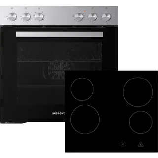 Respekta HS2001-26 Einbau Herdset mit Glaskeramikkochfeld