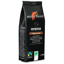 Mount Hagen Espresso, ganze Bohnen bio 250g