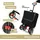deluxe4home Bollerwagen mit Dach faltbar schwarz/grau
