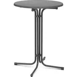 METRO Professional Stehtisch - Grau - rund - 110x80x80cm