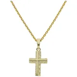 JuwelmaLux Kreuzanhänger Kreuz Anhänger Gold 333 strukturiert, massiv JL20-02-1442 JuwelmaLux (1-tlg)