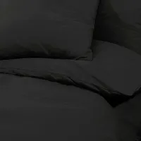 VidaXL Bettwäsche-Set Schwarz 135x200 cm Baumwolle
