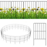 25 Stück Gartenzaun, Teichzaun 60Cm Hoch, Dekorative Zäune Komplettset Met