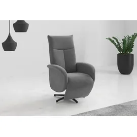 sit&more TV-Sessel Juma Polyester 75 x 110 x 82 cm grau mit Drehfunktion & Kopfteilverstellung
