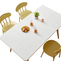 BHOMTY Rutschfeste Leder Tischdecke Antifouling Büromatte Schreibtischunterlage Leicht zu reinigen Weiß 80 * 120 cm