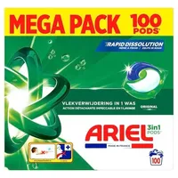 0,50€/Waschladung- Ariel 3in1 Waschmittelkapseln Mega Pack–Original– 100 Wäschen