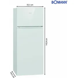 Bomann DT 7318 Kühl-Gefrierkombination (206 l,1430 mm hoch, Weiß)