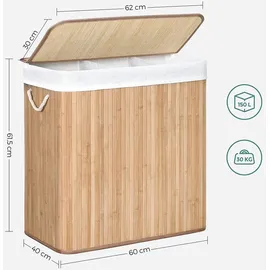 Songmics Wäschekorb mit Deckel