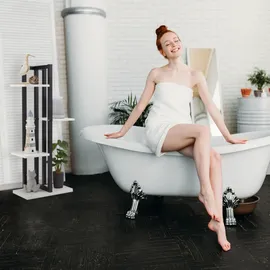 Relaxdays Blumenregal Metall 93 x 42,5 x 22,5 cm Weiß