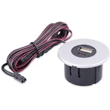 Kalb Material Für Möbel Einbau USB-Hub 2 in 1 12V Silbergrau 1 St.