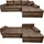 luma-home Vintage Ecksofa Schlafsofa Eckcouch L-Sofa mit Ottomane und Bettkasten in Braun / 18011 - 2 Jahre Gewährleistung - mind. 14 Tage Rückgaberecht - Braun