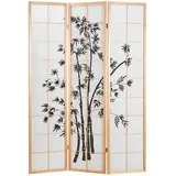 Homestyle4u Paravent Braun, 132x179 cm 311,