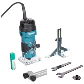 Makita 3711 Kantenfräse mit Tiefenanschlag/Parallelanschlag/Längsanschlag
