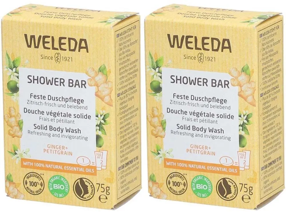 Weleda Bio Vegetarische Dusche Solide Ingwer & Petit Grain