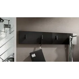 Vladon Garderobenpaneel Vladon 57 x 170 x 20 cm Schwarz