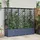 vidaXL Hochbeet mit Rankgitter und Dach 203 x 40 x 138 cm Grau