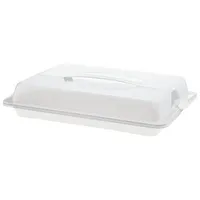 Rotho John Partybutler mit Haube und Griff, Kunststoff (PP) BPA-frei, weiss/transparent, (43,5 x 29,5 x 9,0 cm)