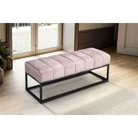 Möbel Boss Sitzbank Samt Rosa 108 x 40 x 40 cm