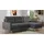 möbel punkt Ecksofa OSLO Webstoff Grau mit Bett Bettkasten Sofa Schlafsofa Ottomane universell Links oder Rechts