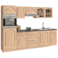 WIHO KÜCHEN Küchenzeile Linz 280 cm braun