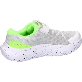 Under Armour Surge 4 Kinder White/Hyper Green/Black 32