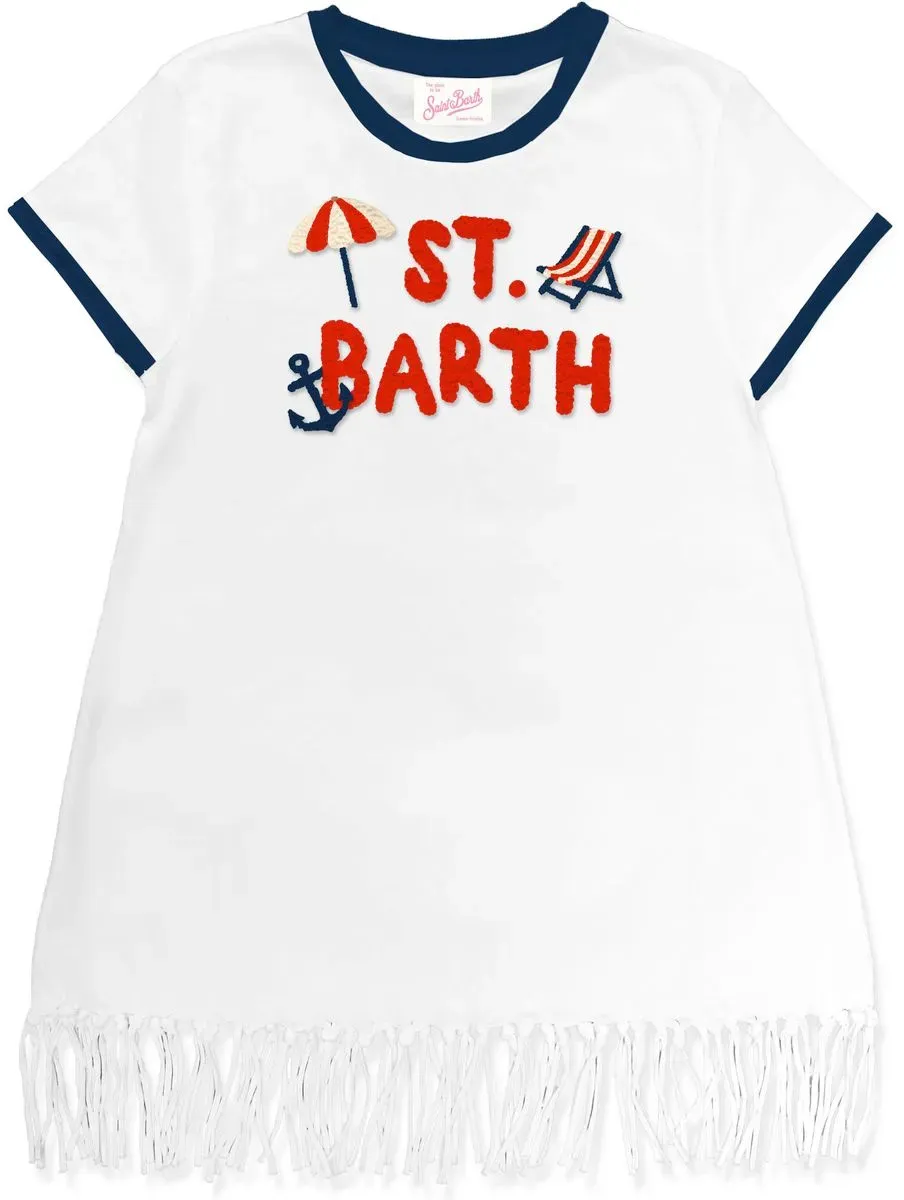 MC2 Saint Barth Abbey String Girl Dress With Fringe AND String sb summer terry 0161 emb (01208L) 8 yrs