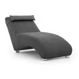Fun Möbel Relaxliege, Schwarz, Textil, Ottomane links, 73x80x170 cm, Wohnzimmer, Sessel, Relaxliegen
