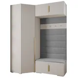 ABIKS MÖBEL Kompaktgarderobe INOVA 1 SATZ 21 Möbelset, Garderobe mit Kleiderstange und Regalen