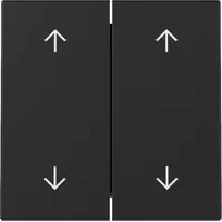 Gira Wippe 2fach mit Pfeilsymbolen, schwarz matt (3297 005)