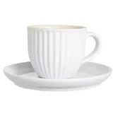 IB Laursen Mynte Tasse & Unterteller pure white