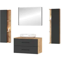 Planetmöbel Badmöbel Set LUX 90 cm OHNE Waschbecken mit