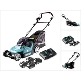 Makita Dlm 382 PG4 Akku Rasenmäher, 36 v ( 2x 18 v ) 38 cm 40 l + 4x Akku 6,0 Ah + Doppelladegerät - Makita,