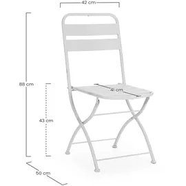 VS Venta-stock GARTENKLAPPSTUHL-SET Perla Metall