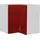 WIHO KÜCHEN Eckhängeschrank Kiel 60 x 35 x 56,5 cm Rot