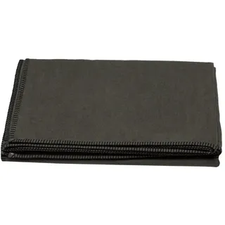 Decke aus Baumwolle 140 x 200 cm Kuscheldecke mit Zierstich weich, Army