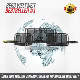 Berg Toys BERG Trampolin Ultim Favorit Regular 410 Grey mit Airflow inkl. Sicherheitsnetz Comfort