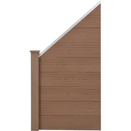 [neu.holz] WPC Gartenzaun Segovia 90 x 180 cm Braun