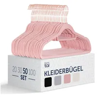 Blumtal Kleiderbügel 50 Stück - Kleiderbügel Samt 360° drehbar