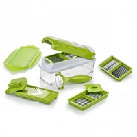 Genius Gemüseschneider Nicer Dicer Smart Gemüse Obst Schneider, 10 tlg. Zerkleiner für Würfel Mandoline Gemüse Obst Hobel