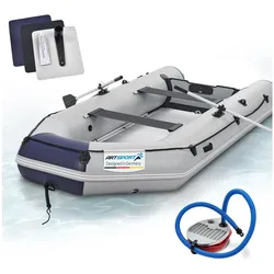 ArtSport Schlauchboot 3,80 m mit 2 Sitzbänke, Aluboden, Paddel, Pumpe, Tasche & Reparaturset