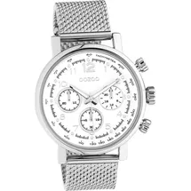 Oozoo Edelstahl Uni Uhr C10900 Analog Quarzuhr Armband silber Timepieces D2UOC10900 - Silber