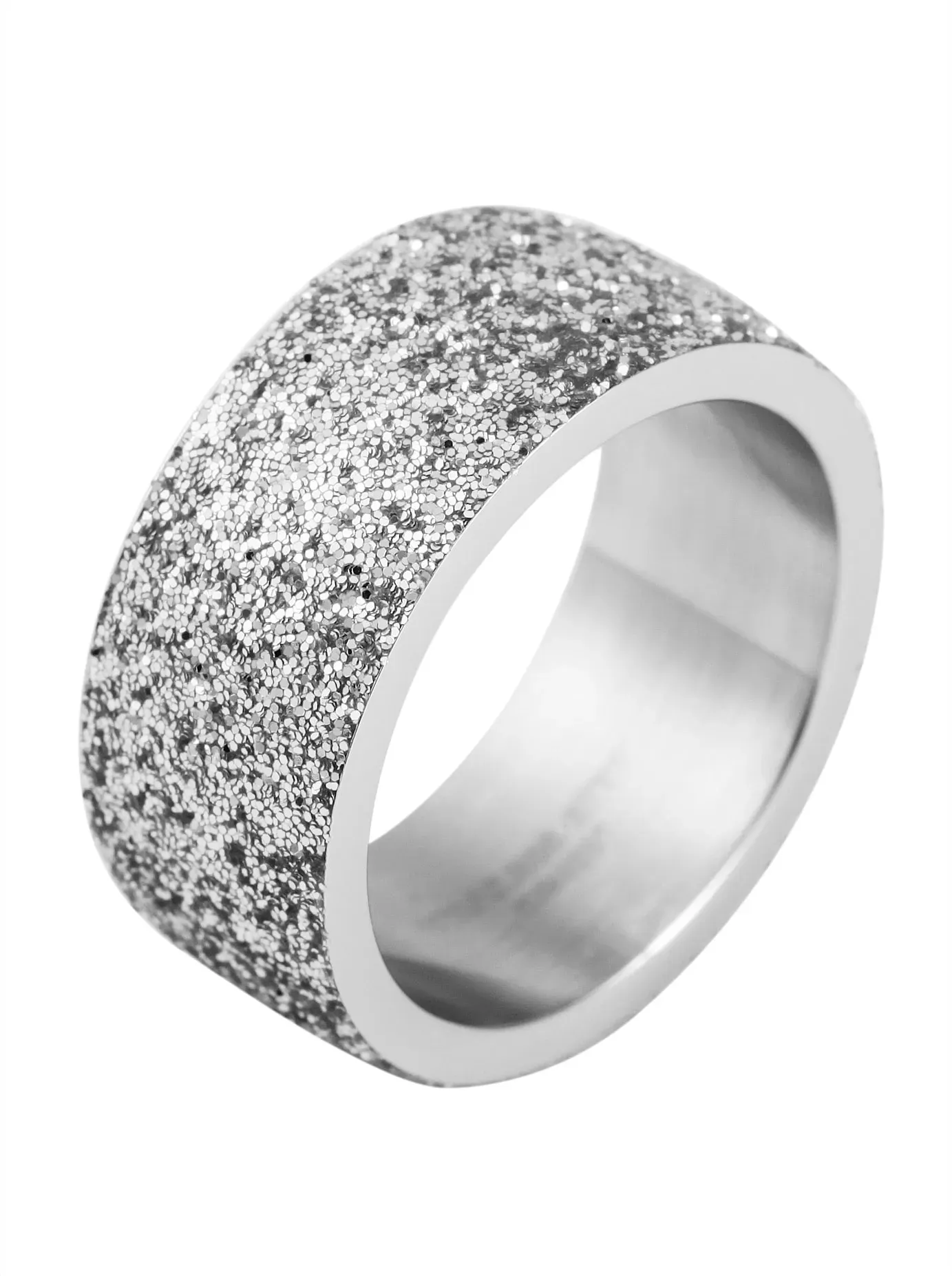 Fingerring LADY Gr. 19, silber (silberfarben), Fingerringe, Damen, 19, Edelstahl-Metall, Edelstahl, Metall, Fingerring