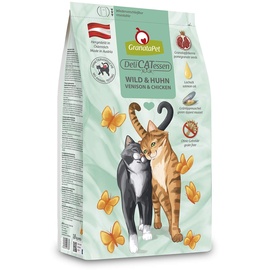 GranataPet DeliCatessen Wild & Huhn Adult, Trockenfutter für Katzen, schmackhaftes Katzenfutter, Alleinfuttermittel ohne Getreide & ohne Zuckerzusätze, 1800 g