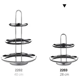Edzard Etagere Apus (Höhe 28 cm, 2-stöckig), Edelstahl hochglanzpoliert
