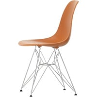 Vitra - Eames Plastic Side Chair DSR RE, verchromt / rostorange (Filzgleiter basic dark)